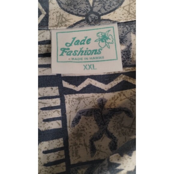 Jade Fashions Hawaii Collared Tribal Tiki Turtle Hawaiian Shirt XXL - Picture 6 of 7